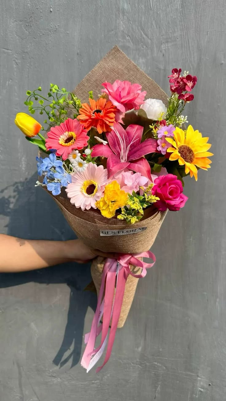 Rustic Rainbow Floral Bouquet